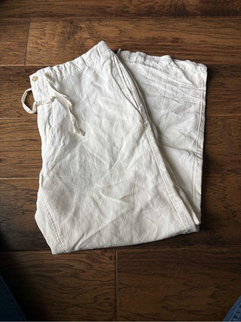 Perry Ellis Cream Drawstring Chinos